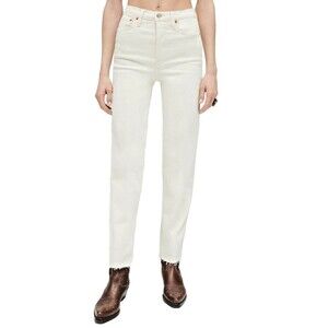 RE/DONE Comfort Stretch High‎ Rise 70's Stove Pipe Women Sz 31 Cropped